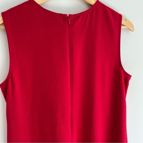 J. Jill Women's Stretch Dress Classic Red size 8 Sleeveless Shift Dress Career - Picture 10 of 11